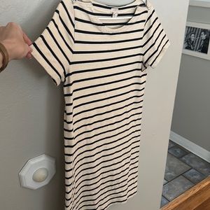 J Crew nautical cotton striped dress